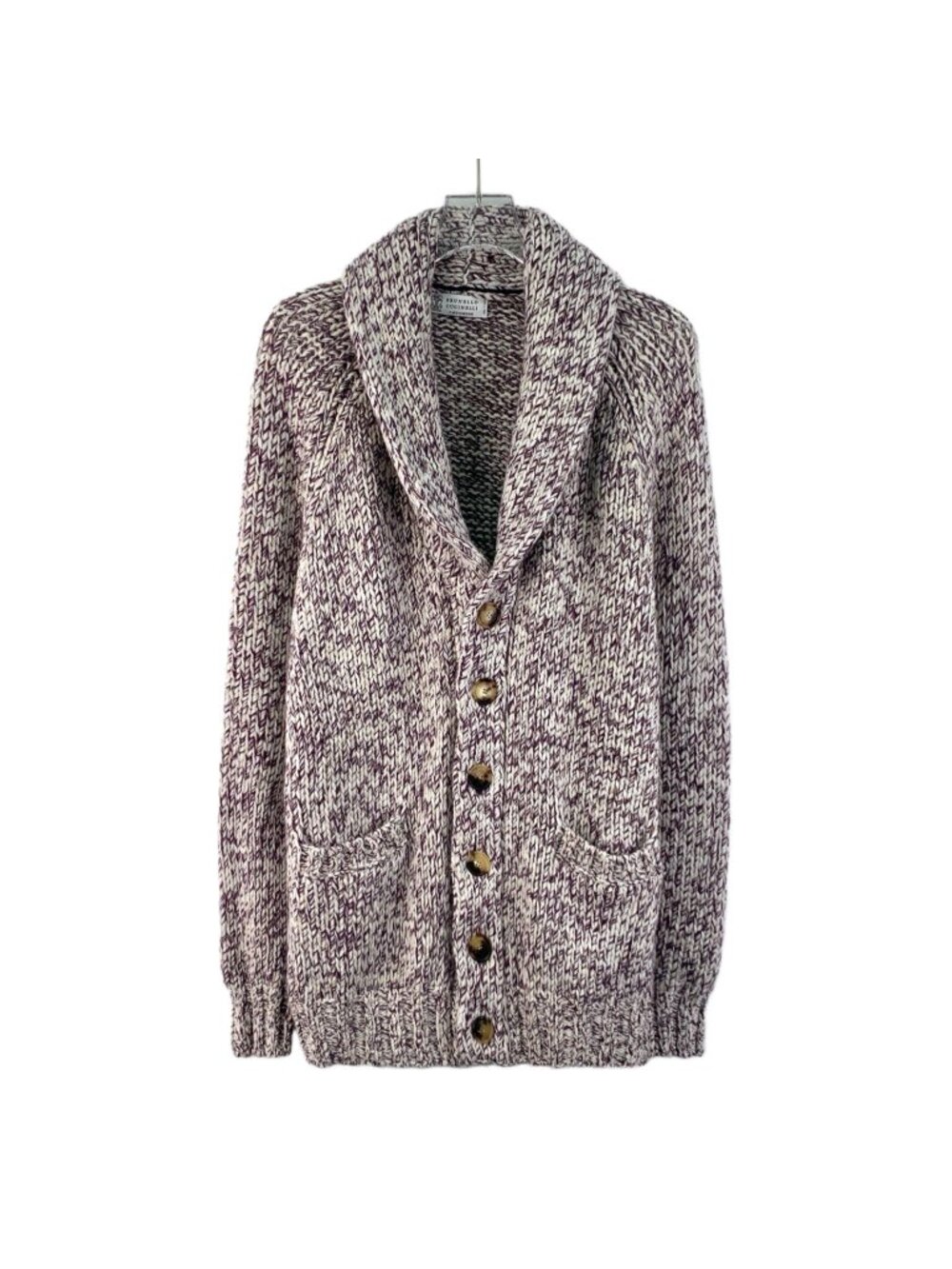 Brunello Cucinelli color-block wool-cashmere blend knit cardigan